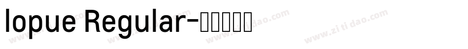 lopue Regular字体转换